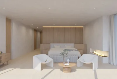 620 Adelaide Drive, Santa Monica, CA: Primary bedroom (rendering)