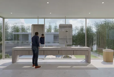 620 Adelaide Drive, Santa Monica, CA: Bathroom vanity (rendering)