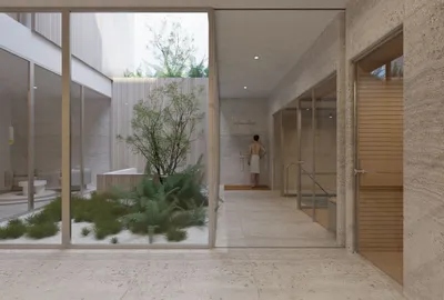 620 Adelaide Drive, Santa Monica, CA: Courtyard (rendering)