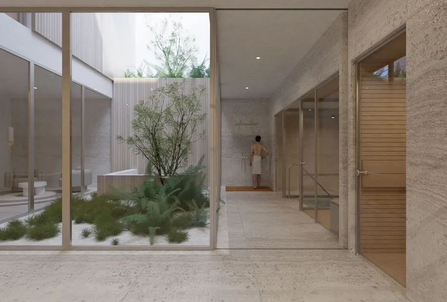 620 Adelaide Drive, Santa Monica, CA: Courtyard (rendering)