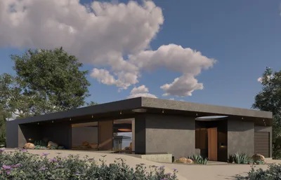 6551 Zumirez Drive, Malibu, CA: Front Elevation (rendering)